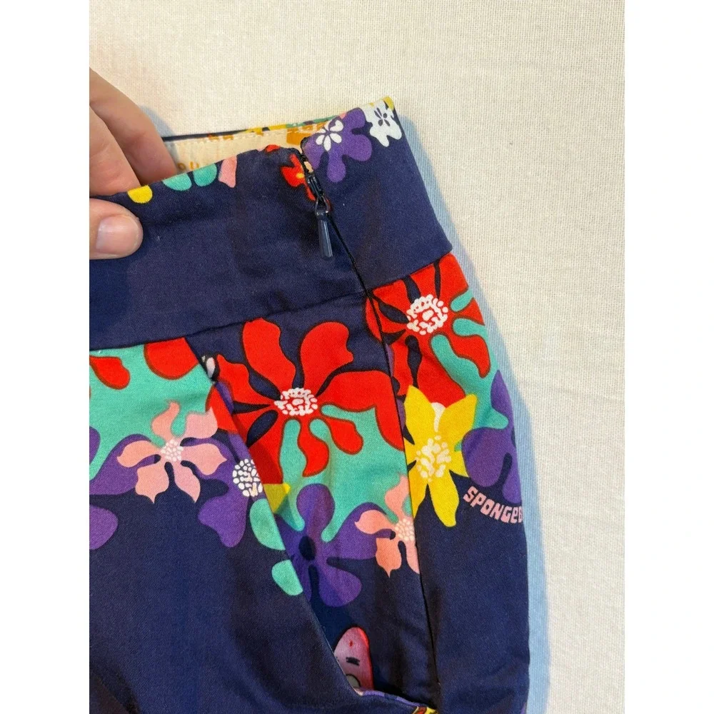 Loudmouth Golf Spongebob Squarepants Floral Skort Navy Blue Womens Size 0